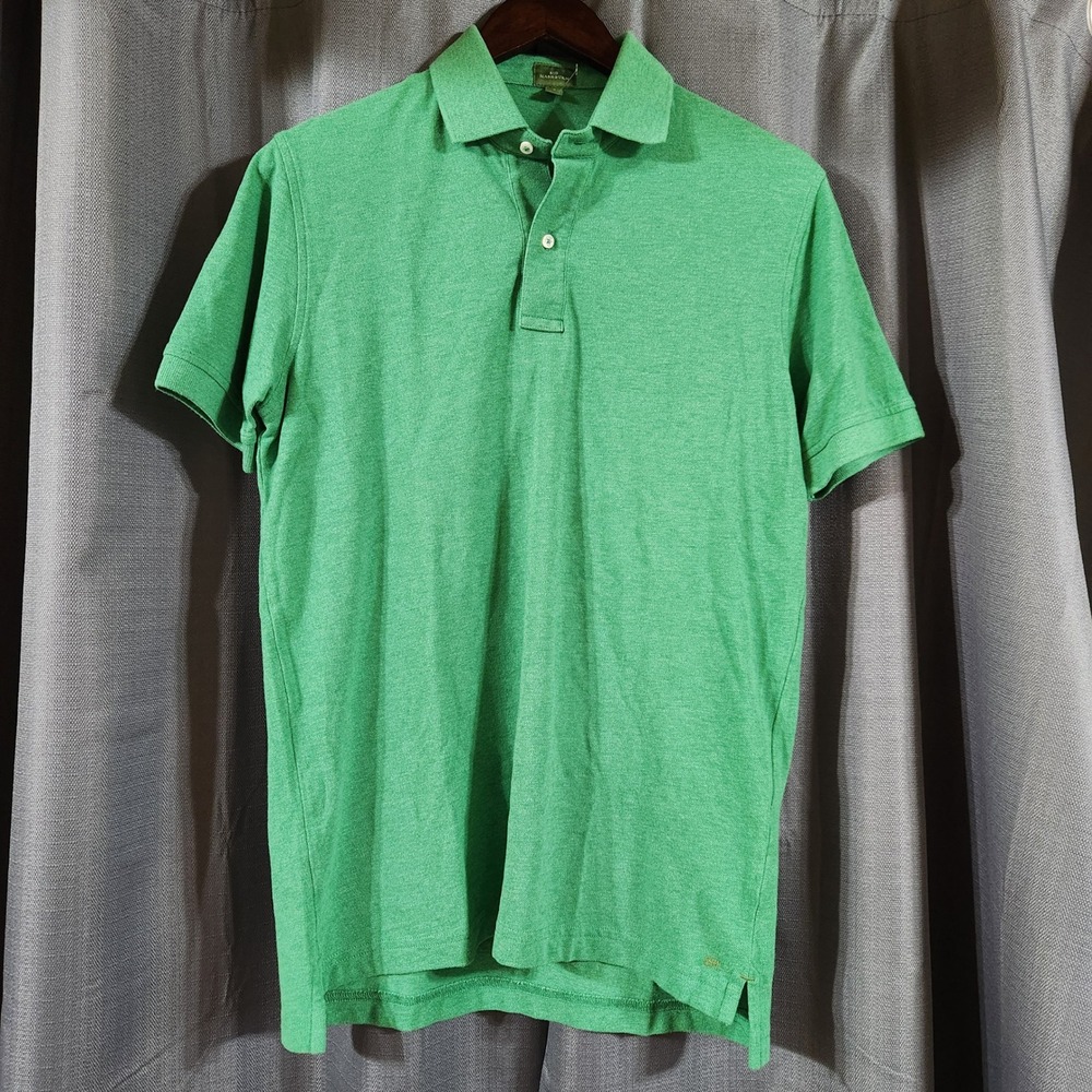 Sid Mashburn Mens Green Heather Pima Cotton Short Sleeve Polo Shirt Small Golf